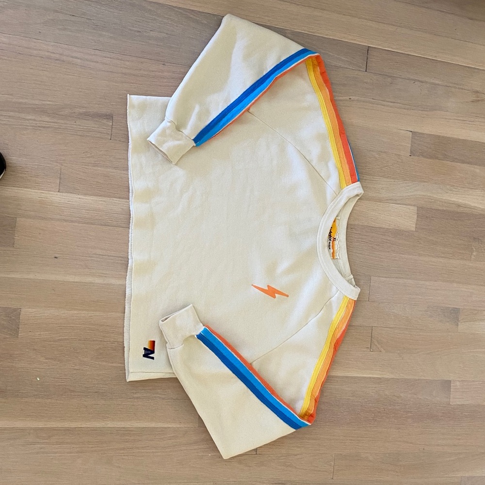 XL Aviator Nation Cropped Sweatshirt